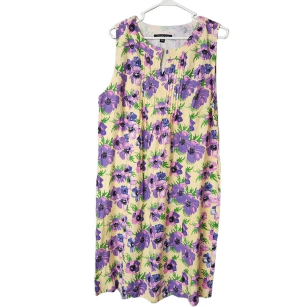 3/$25 NWOT Chadwicks size MT 55% Linen sleeveless midi dress